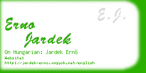 erno jardek business card